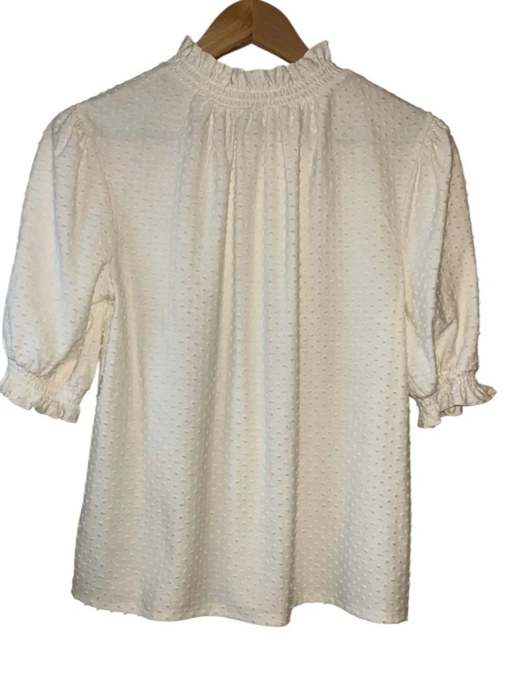 J. Crew Swiss Dot Ruffle Puff Sleeve Blouse Bundle Ballet Core Size Small